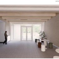 Vue intérieure sur l'allée centrale