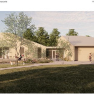 Vue sur la façade arrière