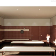 Vue sur l'espace communautaire commun